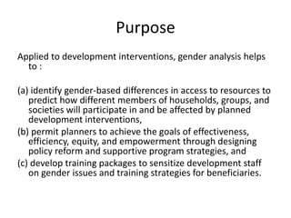Introduction to gender analytical tools in the agricultural sector and tips on data collection and analytical skills