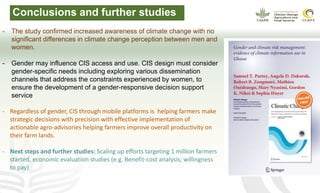 Gender and climate risk management: evidence of climate information use in Ghana