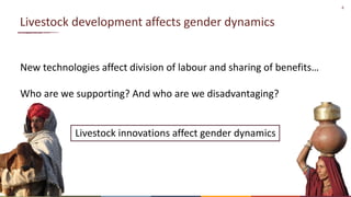 Gender considerations in livestock and animal health