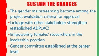 Gender capacity development action plan performance report: Module 1  
