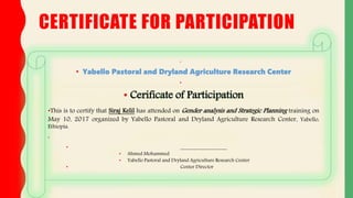 Gender capacity development action plan performance report: Module 1  