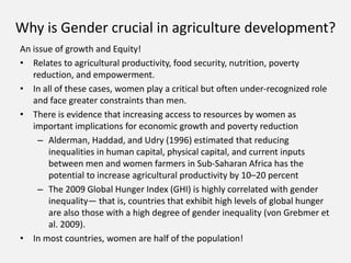 Working with women and men in agricultural market development: The missing link 
