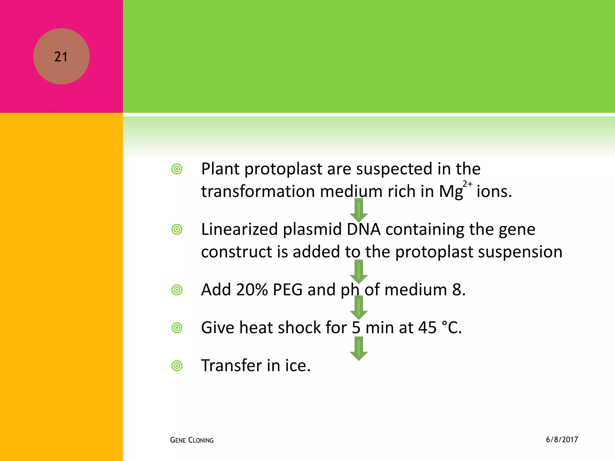 Methods of gene transfer in plant | PPTX
