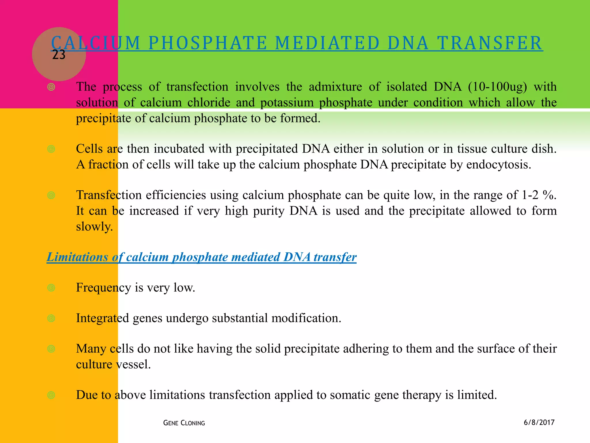 Methods of gene transfer in plant | PPTX