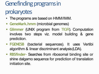 Gene prediction and expression | PPTX | Programming Languages | Computing
