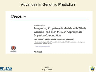 Advances in gene-based crop modeling