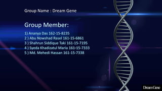 Slide Title
Group Name : Dream Gene
 