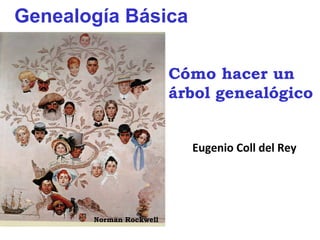 Genealogía Básica
Eugenio Coll del Rey
Cómo hacer un
árbol genealógico
Norman Rockwell
 