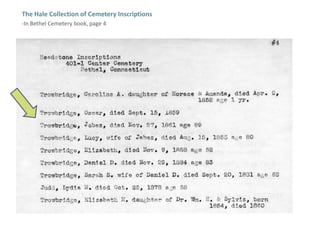 The Hale Collection of Cemetery Inscriptions -In Bethel Cemetery book, page 4