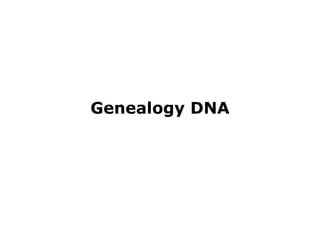 Genealogy DNA 