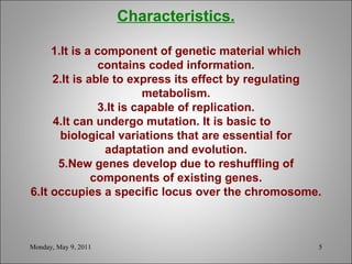 Gene and genetic code | PPT
