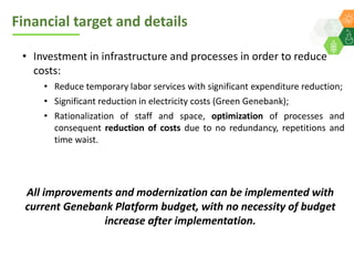 ICRISAT Global Planning Meeting 2019:   Genebank Sustainability Plan In action (2018 –2021) by Vania Azevedo