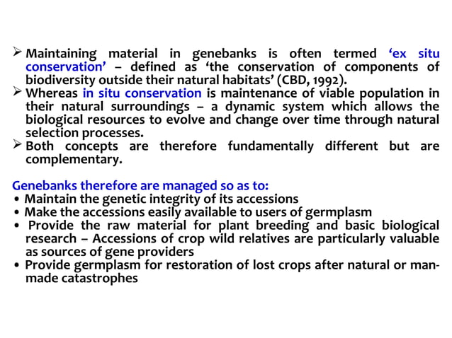 Gene banks | PPT