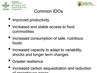 Genebanks – Presentation for Discussion with Donors and Partners – June 2013