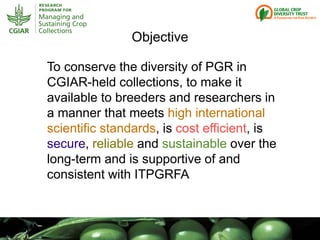 Genebanks – Presentation for Discussion with Donors and Partners – June 2013