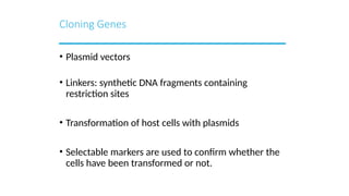 GENE CLONING METHODS.pptx FOR MEDICAL STUDENTS | PPTX