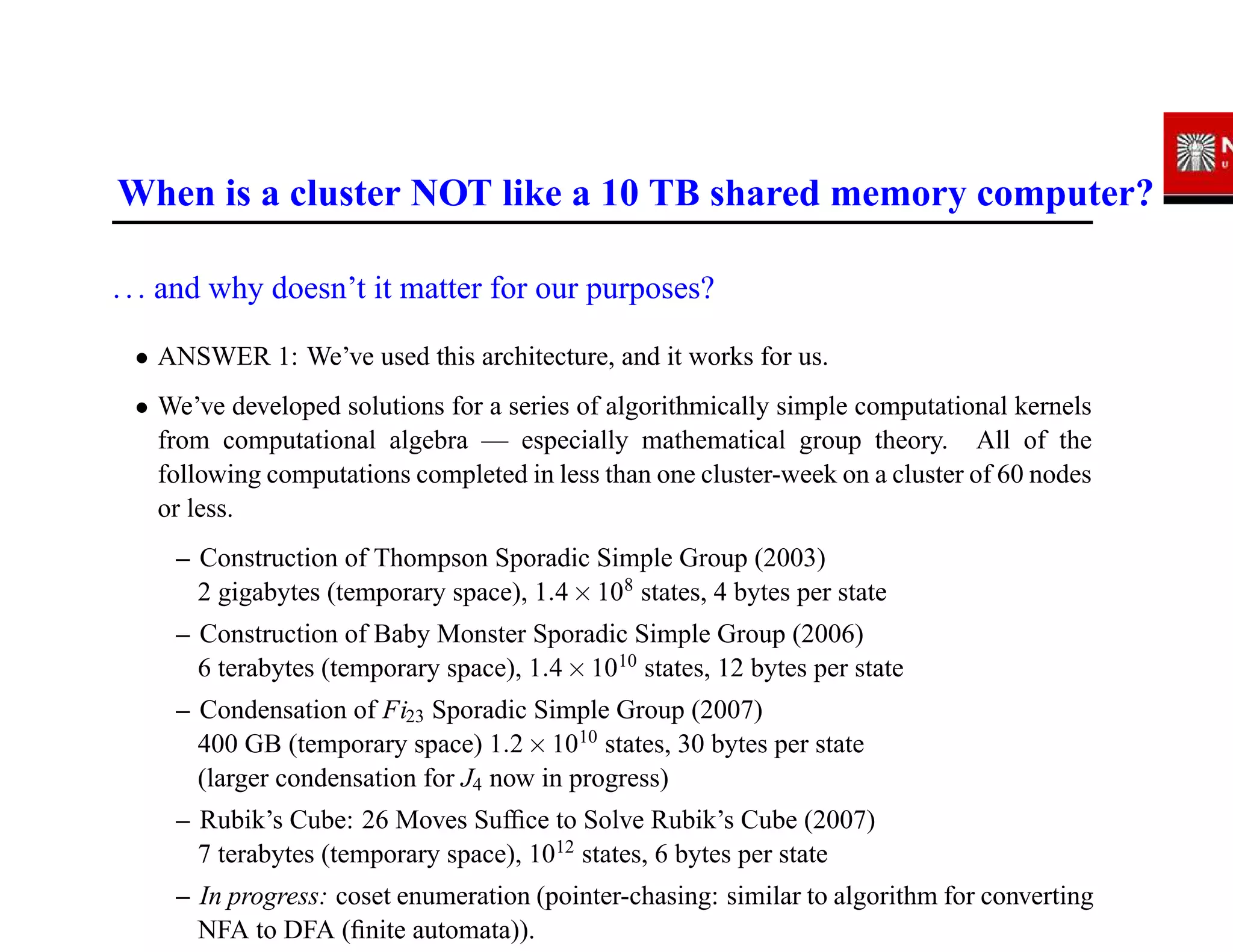 IAP09 CUDA@MIT 6.963 - Guest Lecture: Out-of-Core Programming with NVIDIA's CUDA (Gene Cooperman, NEU)