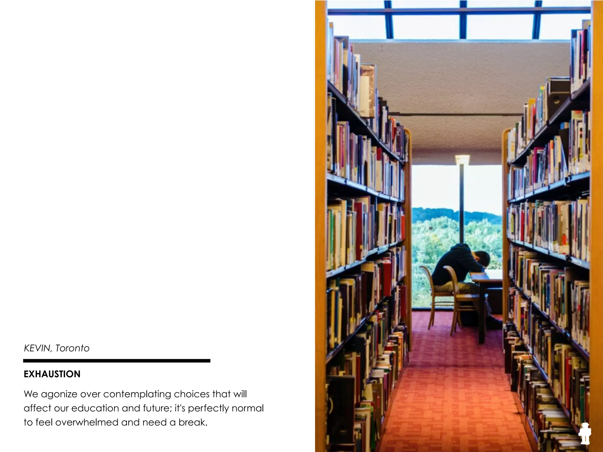 12THE SOUND
Sarah, 19, Toronto
Haircut
This photo features my friend,
Elizabeth. A bit after they had
gotten their hair cut, a teacher
had asked them if it was "a
statement." There seems to be a
constant search for a purpose in
our generation's actions. The
notion that we want to do
something just for the sake of
doing it doesn't seem to make
sense to others. Sometimes
nothing more than intuition is
purposeful enough.
 