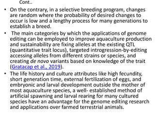 Gene Editing of Fishes and its Applications in Aquatic Medicine by B.pptx