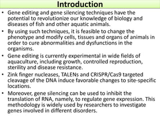 Gene Editing of Fishes and its Applications in Aquatic Medicine by B.pptx