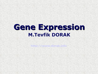 Gene Expression M.Tevfik DORAK http://www.dorak.info   