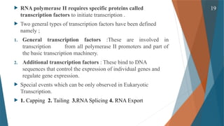 Gene Expression and its Regulation( Cellular & Molecular Phaemacology ...