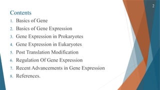 Gene Expression and its Regulation( Cellular & Molecular Phaemacology ...