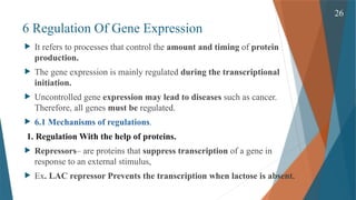 Gene Expression and its Regulation( Cellular & Molecular Phaemacology ...