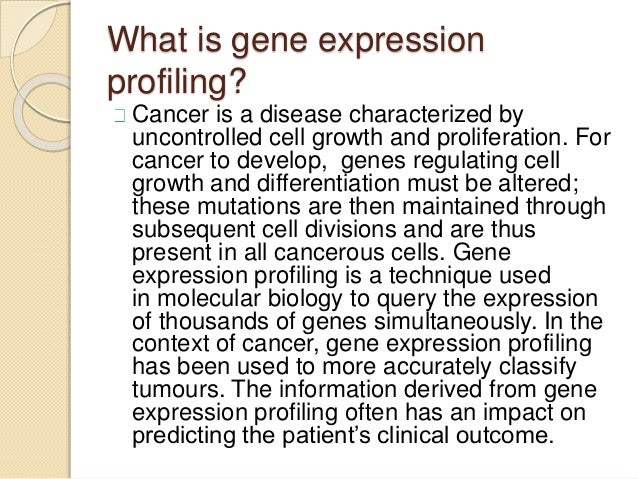 gene expression profiling in breast carcinoma gene expression profiling