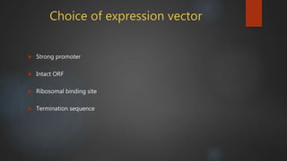 Gene expression vector by tahura mariyam ansari | PPTX