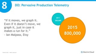 © Electric Cloud | electric-cloud.com
DO: Pervasive Production Telemetry
“If it moves, we graph it.
Even if it doesn’t mov...