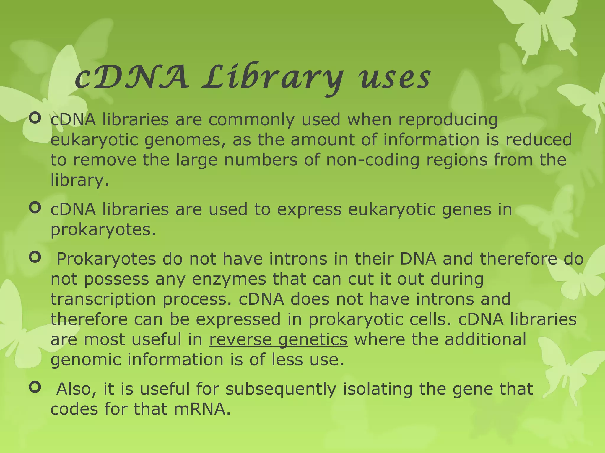 Gene library | PPT | Chemistry | Science