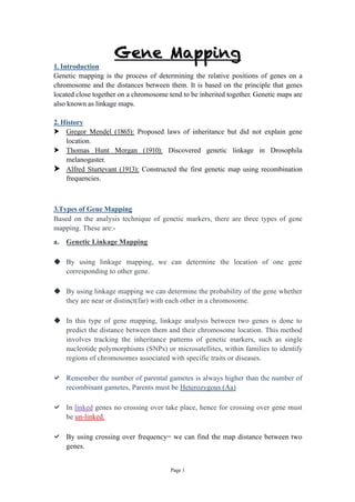 Gene Mapping / Linkage Mapping Pdf Notes | PDF
