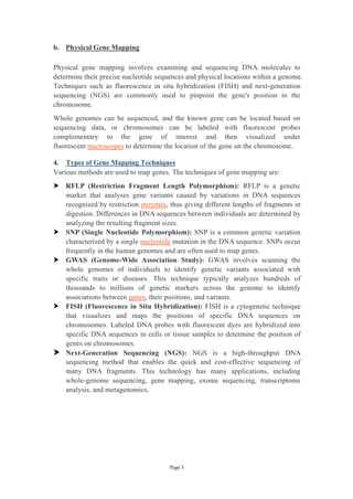 Gene Mapping / Linkage Mapping Pdf Notes | PDF