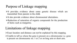 Purpose of Linkage mapping
➢It provides evidence about some genetic disease which are
transmitted from parents to the chil...