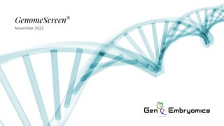 GenomeScreen®
November 2022
 