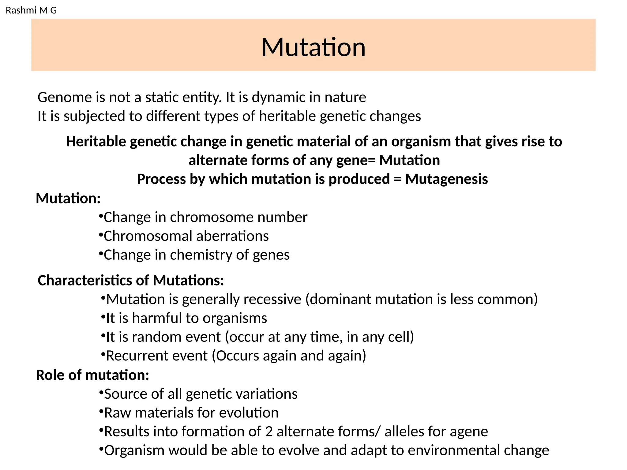 Gene Mutation- Introduction, mutagens, causes, consequences, detection ...