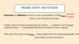 Gene mutation and Regulation of Gene expression | PPTX