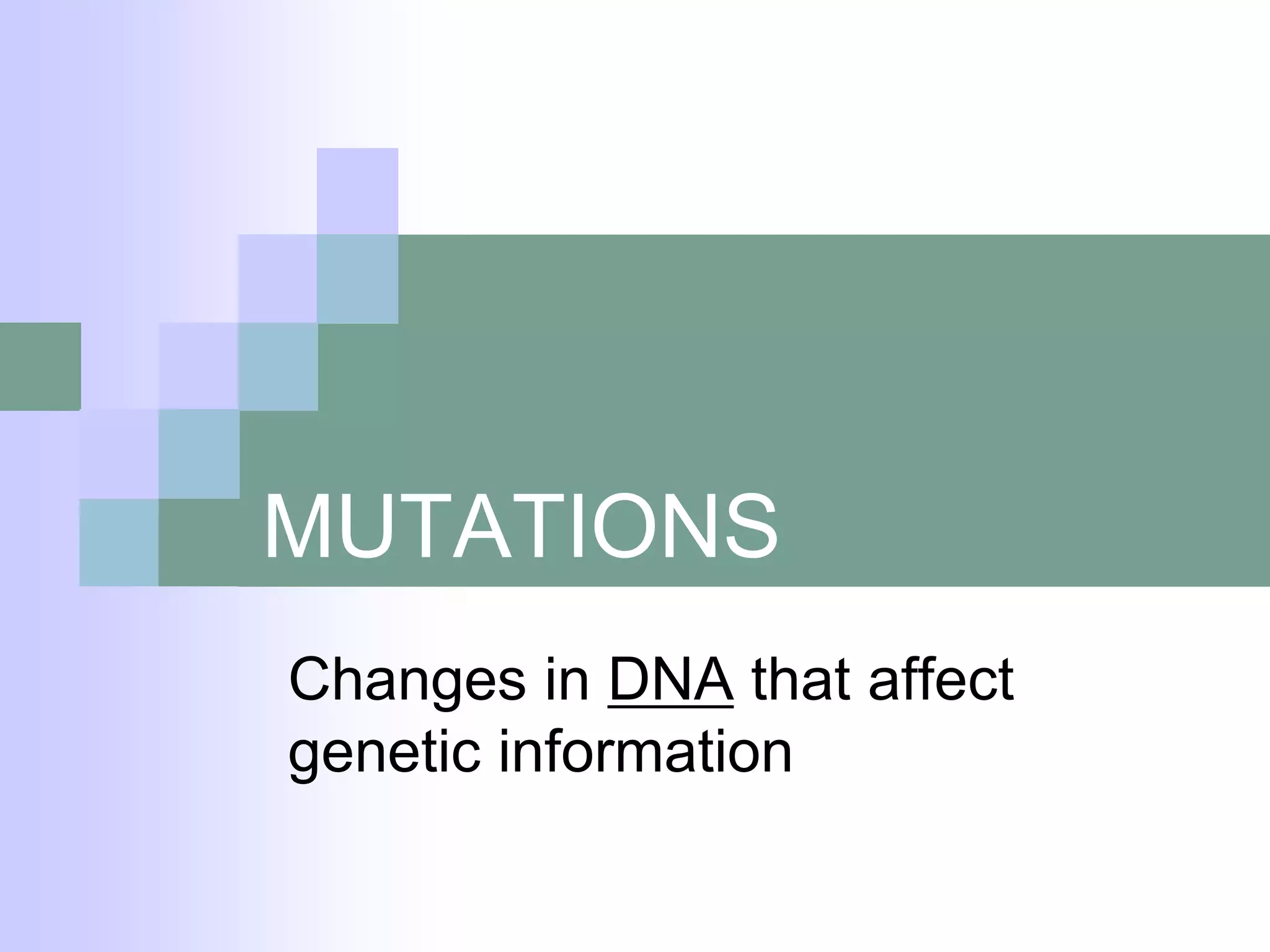GENEMUTATIONS ppt genemutations-ppt