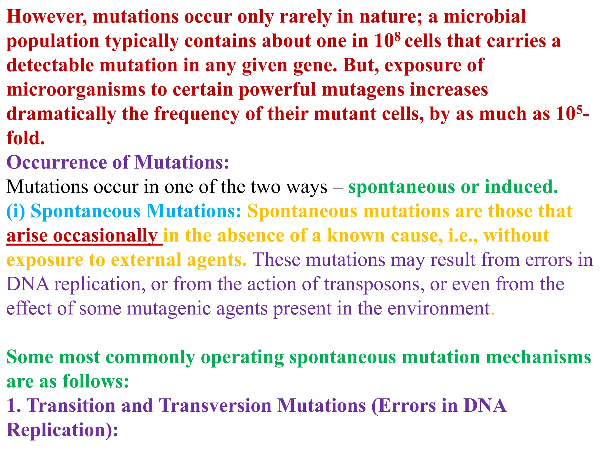 Gene mutations spontaneous and induced | PPTX