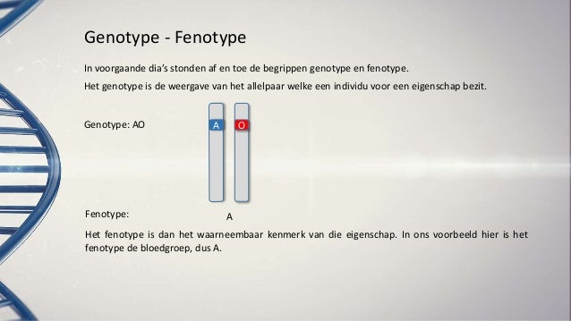Genen genotype fenotype en karyogram