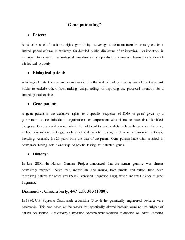 gene patenting