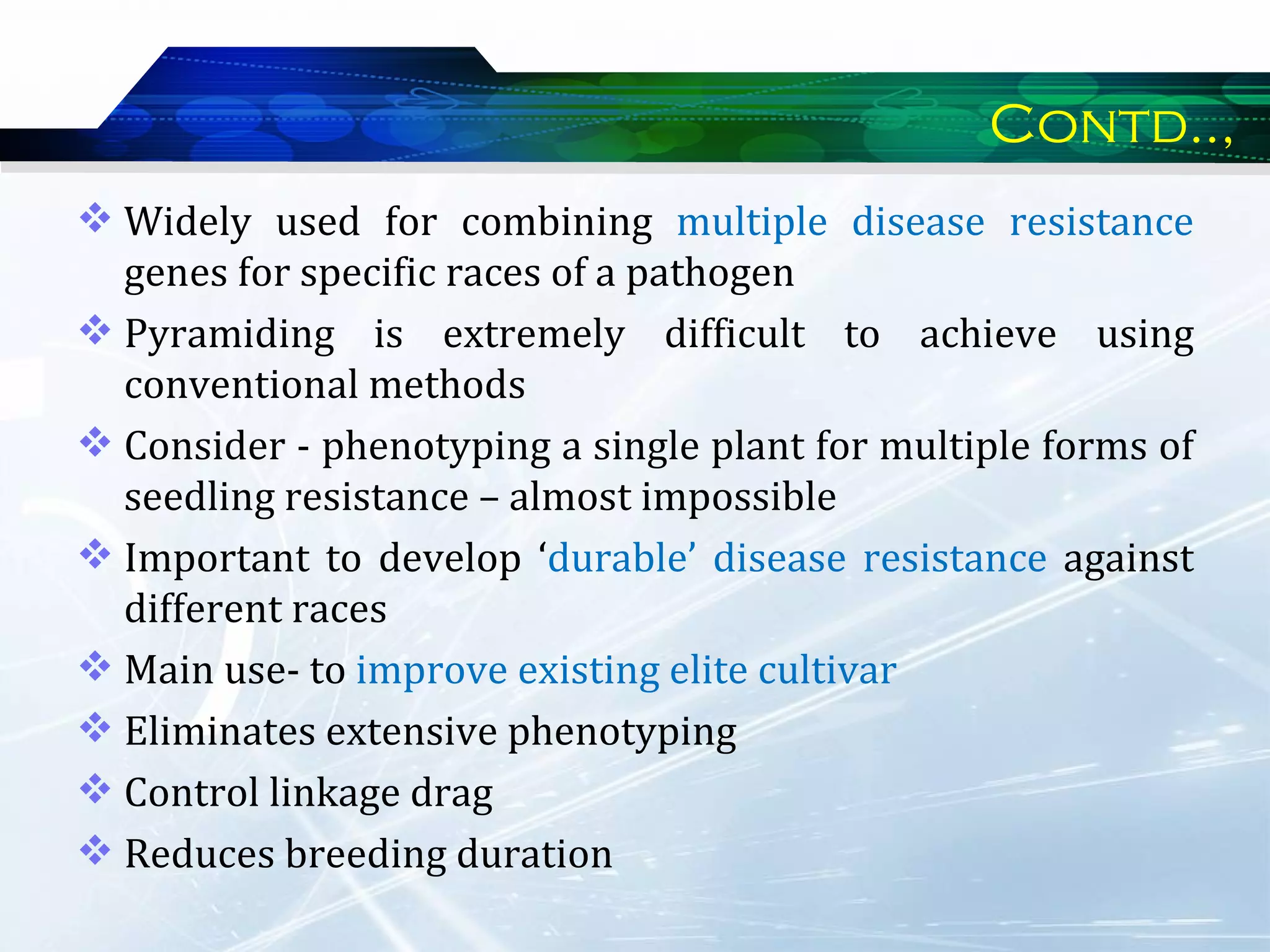 Genepyramiding for biotic resistance | PPT