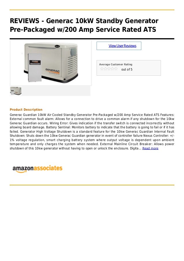 generac 10k w standby