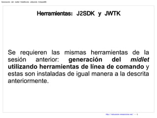 Generación del midlet HolaMundo utilizando EclipseME | ODP