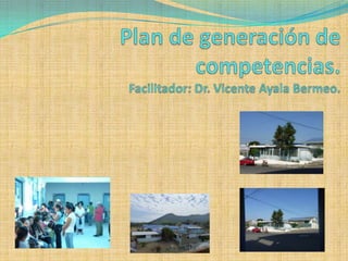 Plan de generación de competencias.Facilitador: Dr. Vicente Ayala Bermeo. 