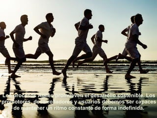 #ÁgilEsAlgoQueEres www.gazafatonarioit.com Copyright © 2015 - Lucho Salazar @luchosalazarc
El Manifiesto Ágil (Principios)
Los procesos Ágiles promueven el desarrollo sostenible. Los
promotores, desarrolladores y usuarios debemos ser capaces
de mantener un ritmo constante de forma indefinida.
 