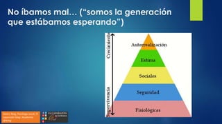 No íbamos mal… (“somos la generación
que estábamos esperando”)
Dolors Reig, Psicóloga social, El
caparazón blog i Academia
@dreig
 