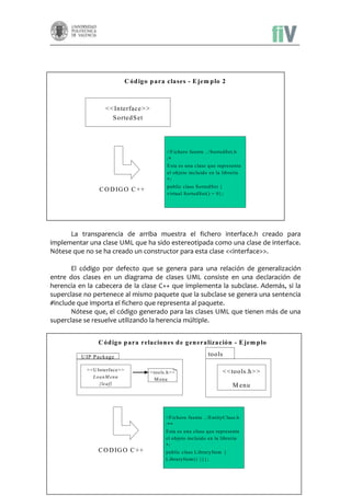 Generación de codigo c++ a partir de modelos uml | DOC
