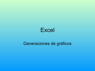 Excel
Generaciones de gráficos
 